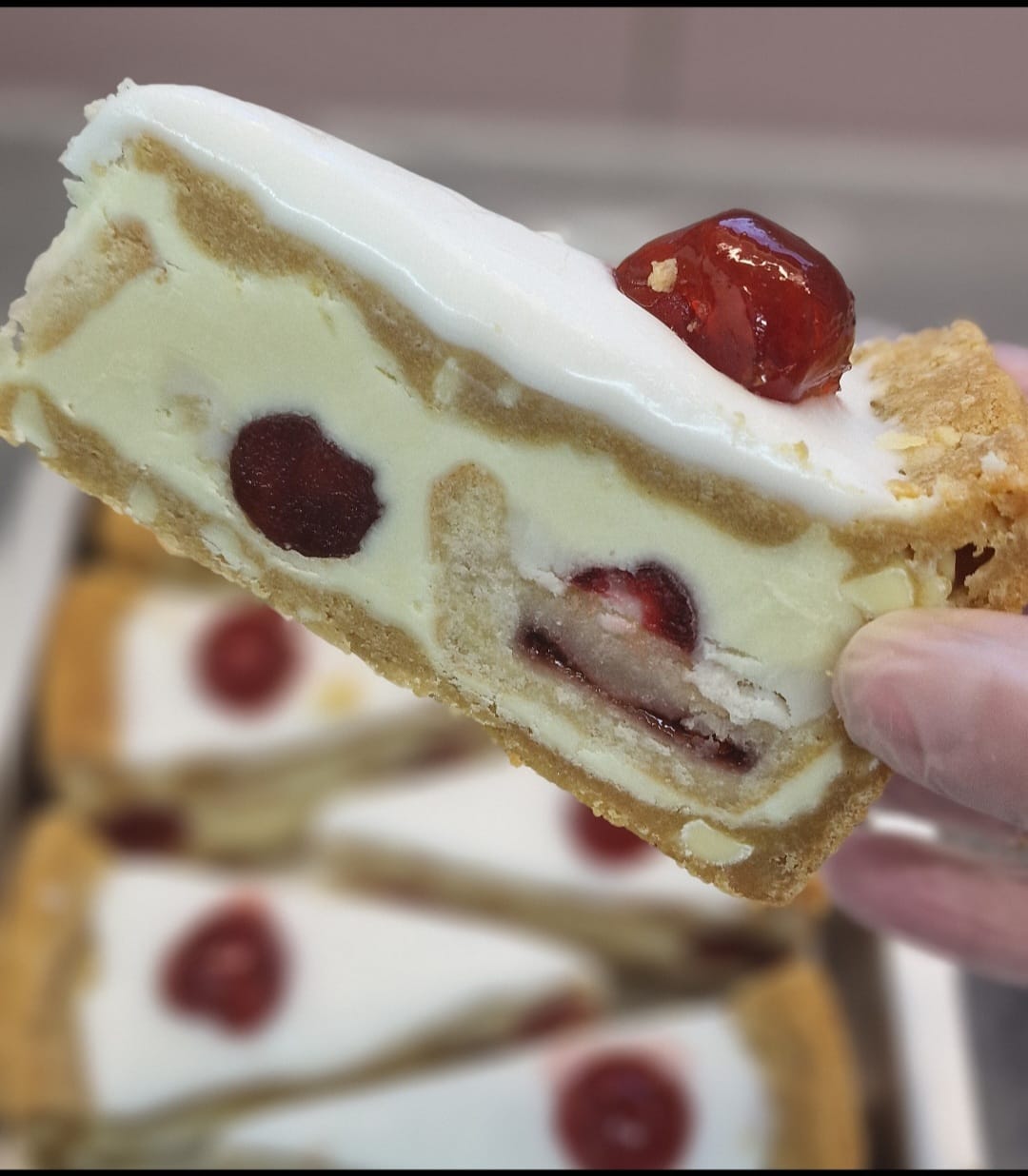 Cherry Bakewell Cookie Pie